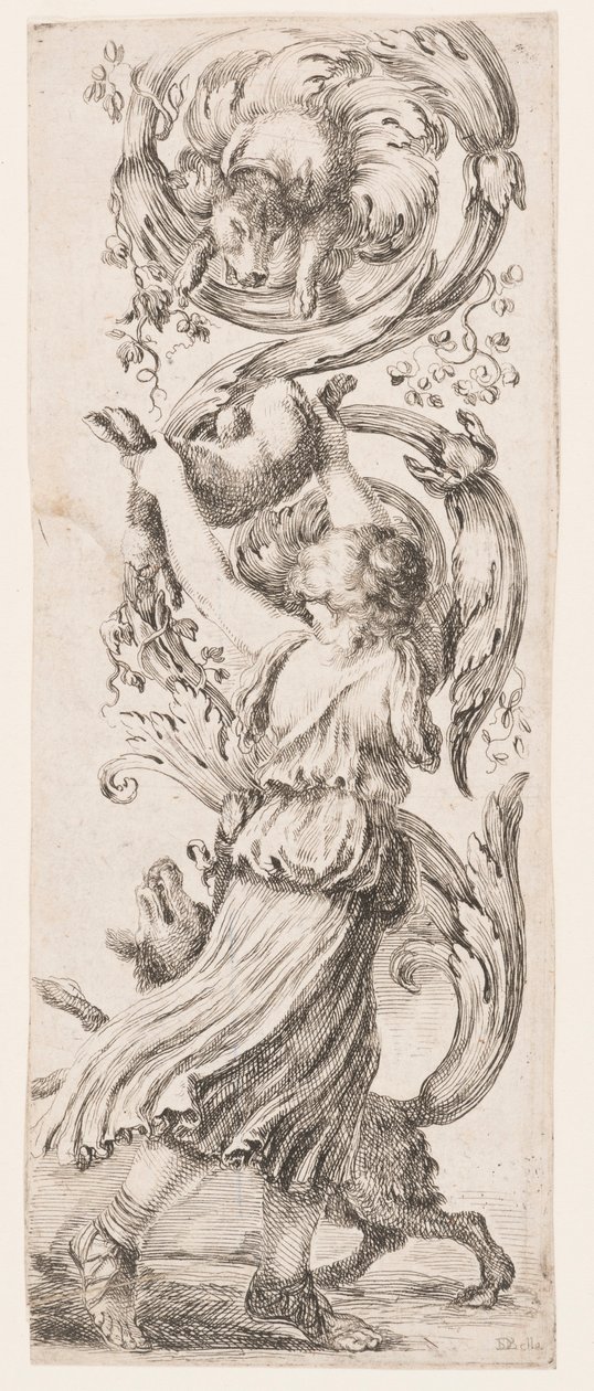 Estampe, ornements ou grotesques (ornement grotesque), vers 1653 - Unknown artistUnknown artist