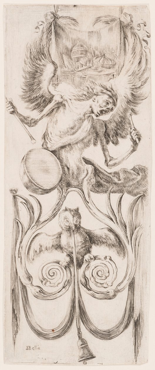 Estampe, ornements ou grotesques (ornement grotesque), vers 1653 - Unknown artistUnknown artist