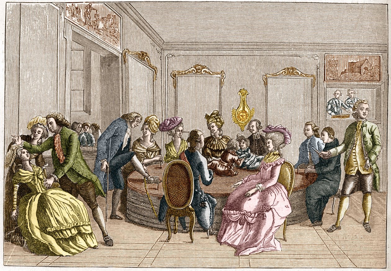 (Le baquet de Mesmer) Démonstration par Frédéric Antoine Mesmer - Unknown artist