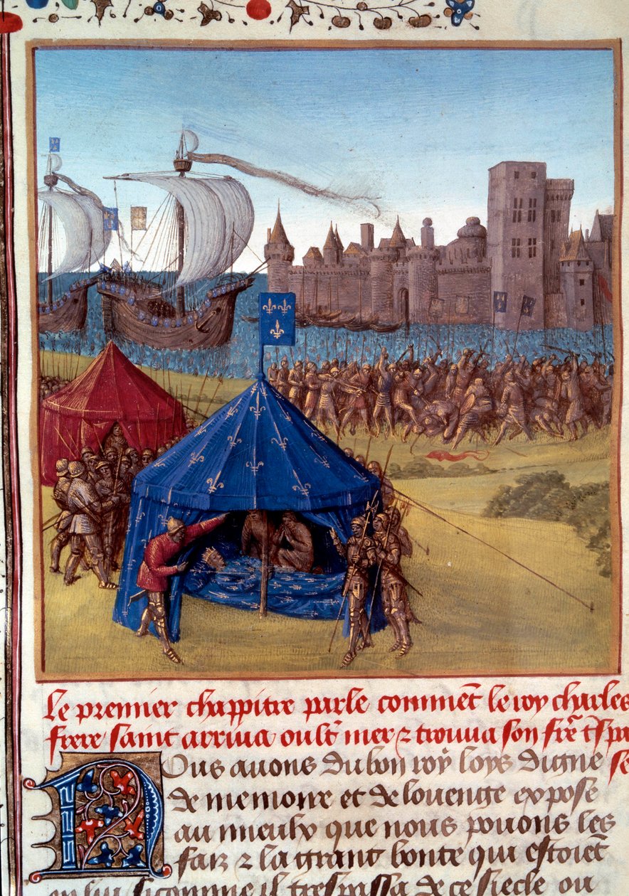 8e Croisade : La mort de Saint Louis de la peste à Tunis - Unknown artist