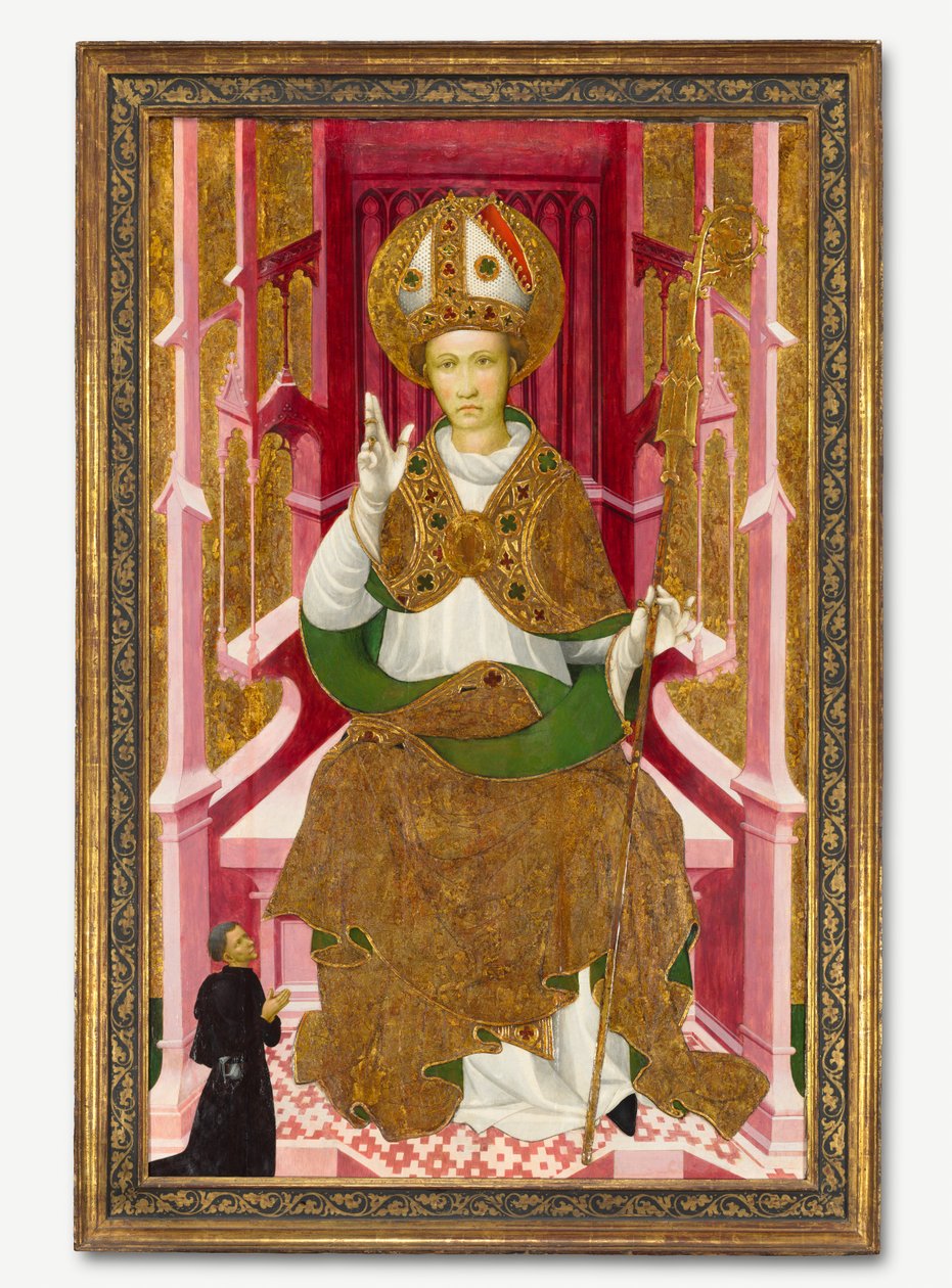Un saint évêque avec un donateur (Saint Louis de Toulouse ?) - Unknown artist
