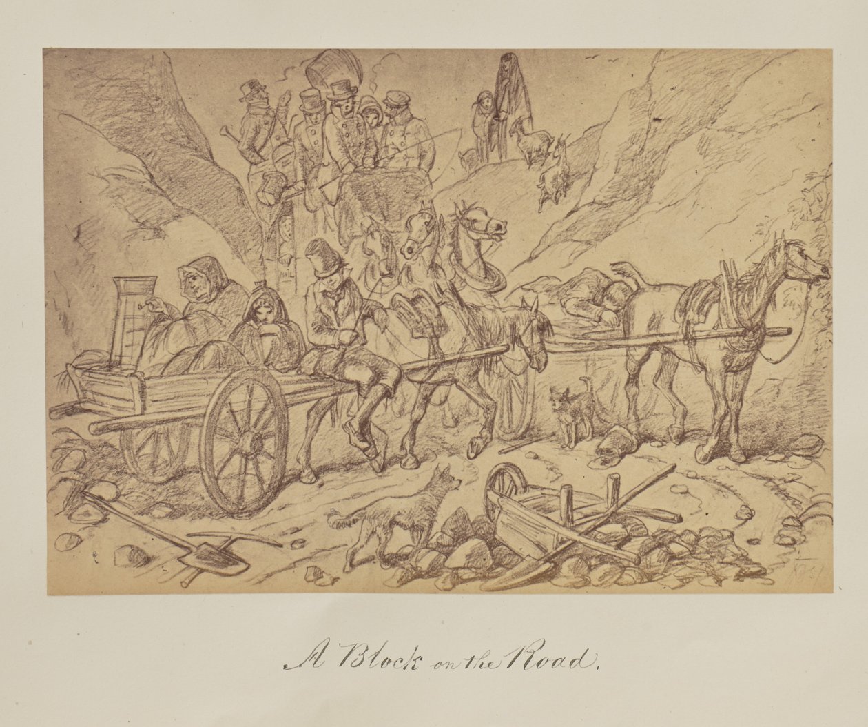 Un blocage sur la route. - Unknown artist