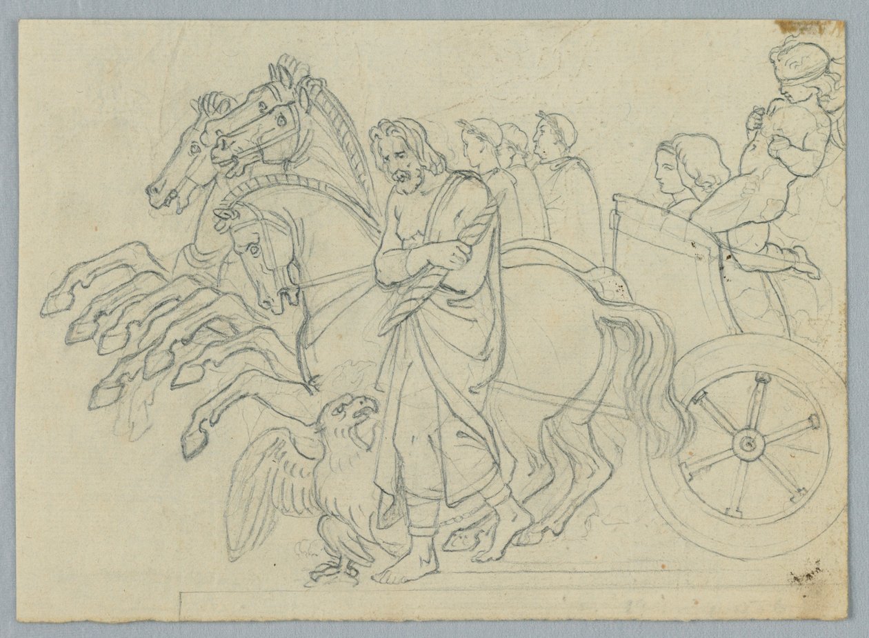 Une procession de chars - Unknown artist
