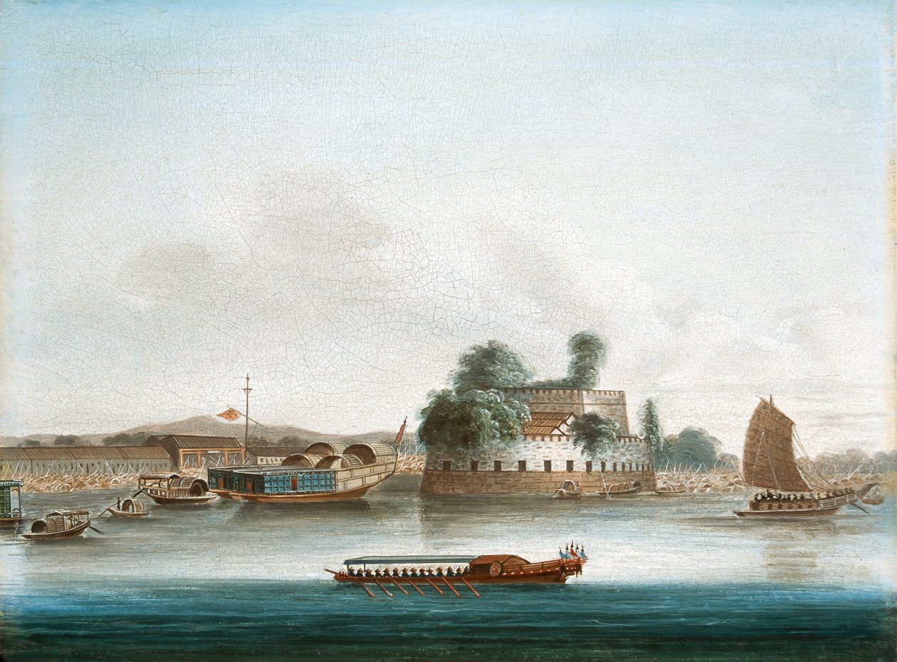 Un fort sur la rivière Canton - Unknown artist