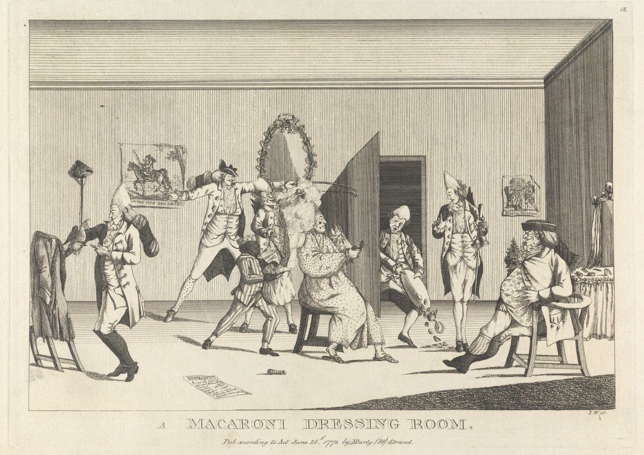 Une salle de toilette Macaroni - Unknown artist