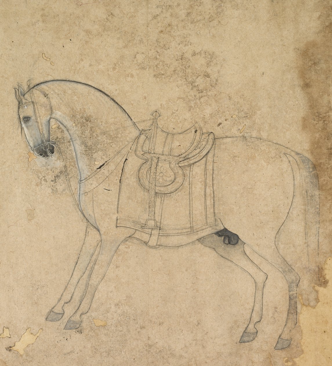Un cheval sellé - Unknown artist