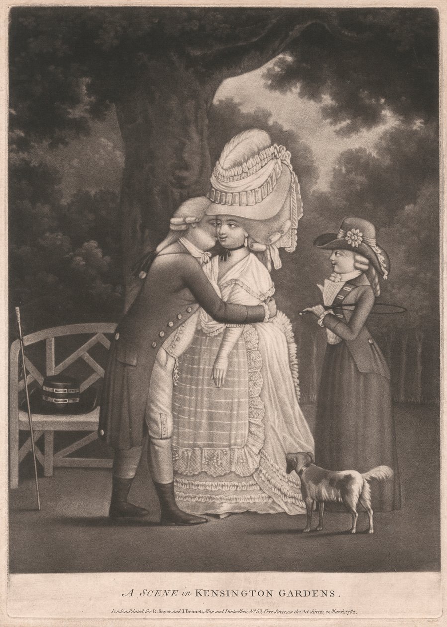 Une scène dans les jardins de Kensington - Unknown artist