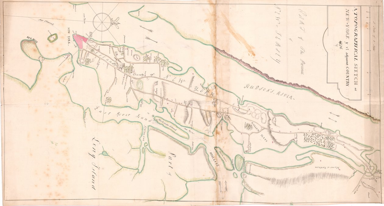 Esquisse topographique de New York - Unknown artist