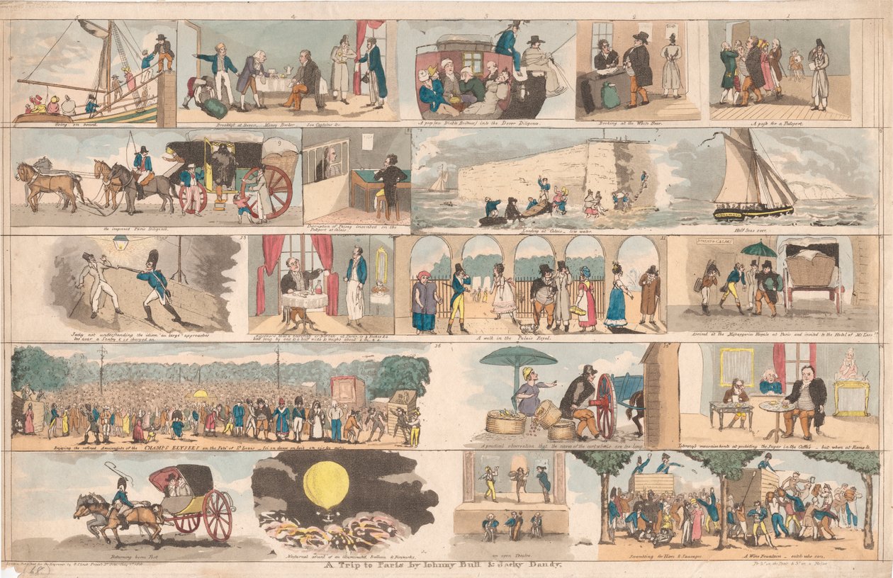 Un voyage à Paris par Johnny Bull et Jack Dandy - Unknown artist