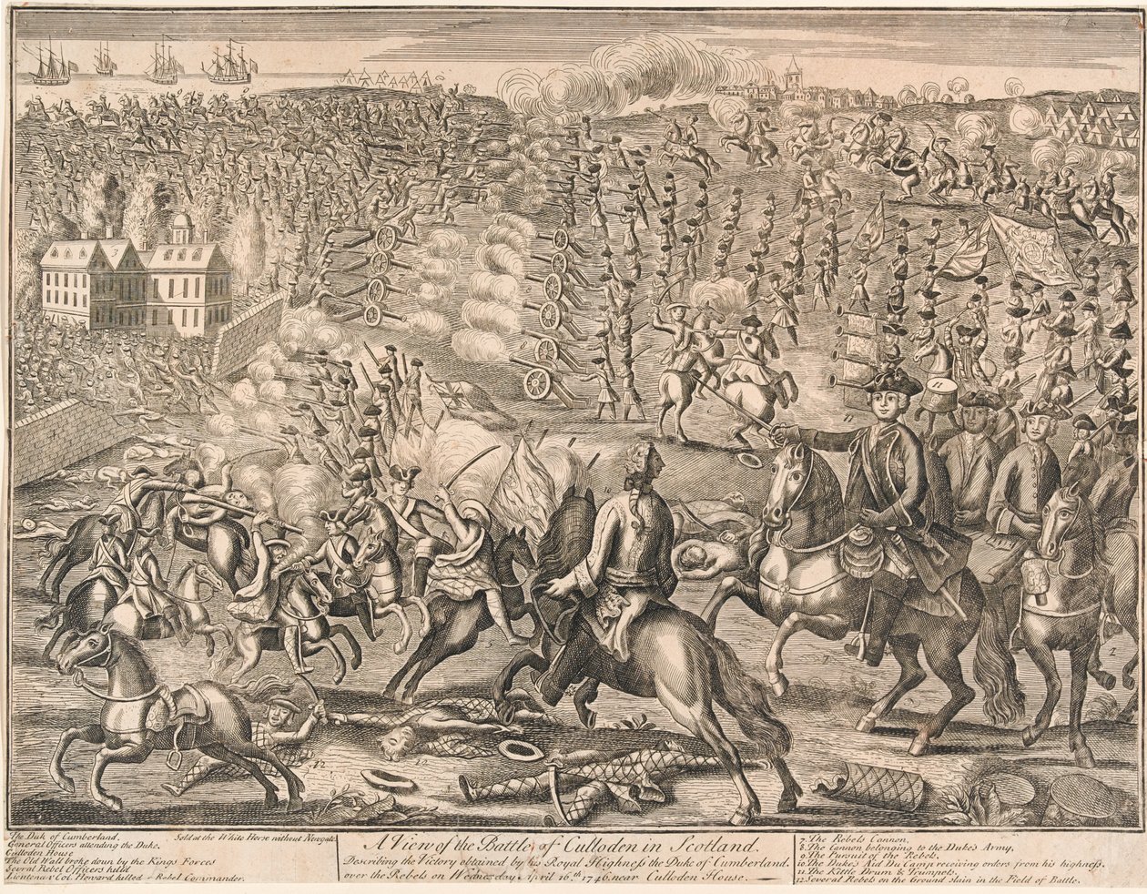 Vue de la bataille de Culloden en Écosse, 1746 - Unknown