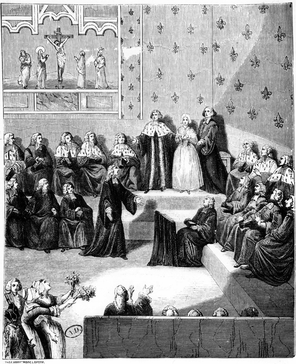 Une audience de tribunal. XVIIIe siècle - Unknown artist