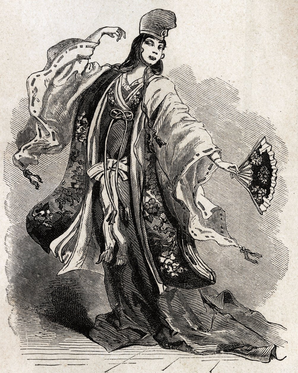 Une danseuse à la cour de Kamakura, une ville que le shogun Minamoto no Yorimoto (1147-1199) a choisie comme capitale à une époque où son pouvoir politique dépassait celui du Mikado (l