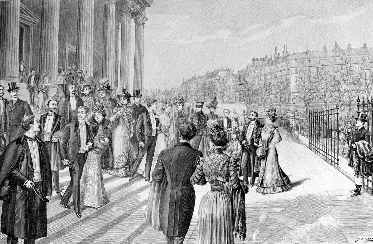 Un grand mariage à la Madeleine à Paris. - Unknown artist