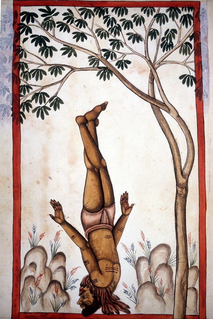 Un fakir de page du manuscrit (ms.8300) "Histoire du Mogol" par Stefano Nivibus Cardeira. 18ème siècle. Biblioteca Marciana, Venise - Unknown artist