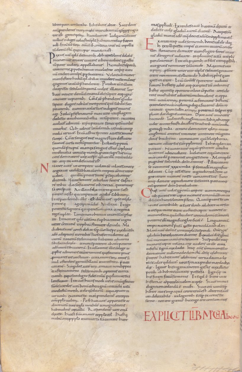 Une page de la Bible du 11e siècle - Unknown artist