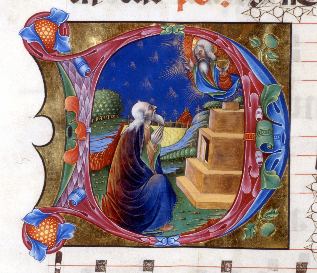 Abraham est invité par le Seigneur à quitter sa terre. Miniature d