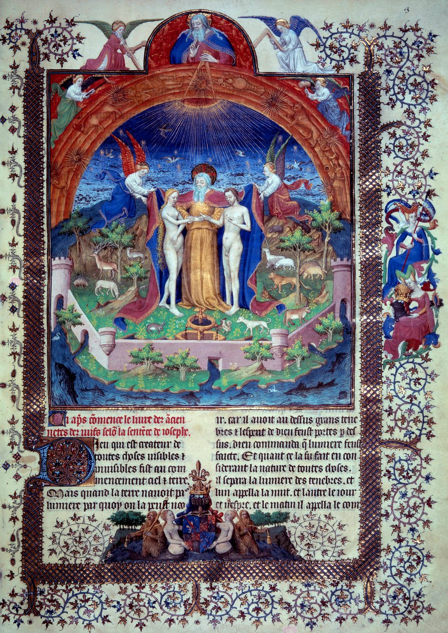Adam et Ève dans le Paradis terrestre - Unknown artist