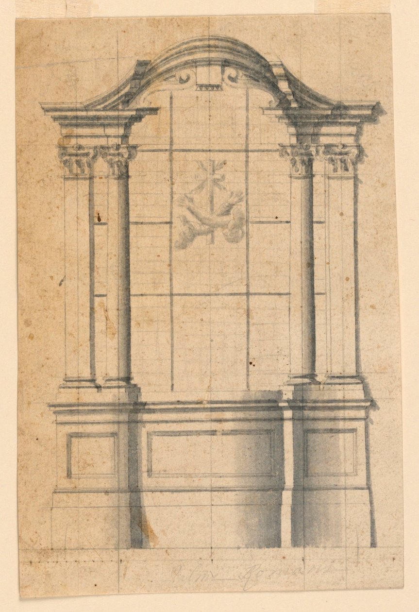 Édicule avec armoiries - Unknown artist