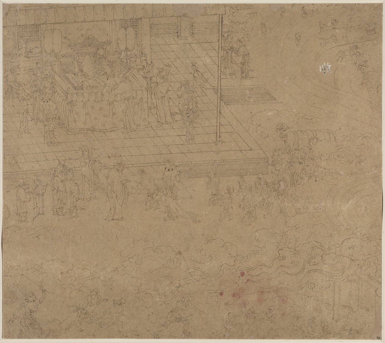 Album de thèmes taoïstes et bouddhistes : Rois des Enfers : Feuille 38 - Unknown artist