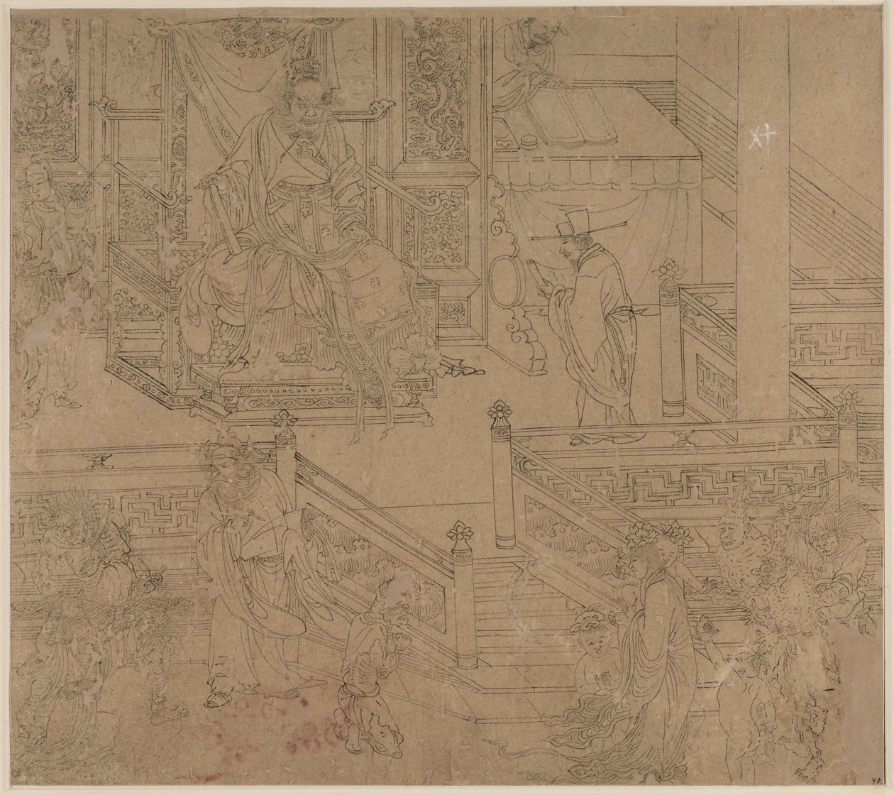 Album de thèmes taoïstes et bouddhistes : Rois des Enfers : Feuille 40 - Unknown artist