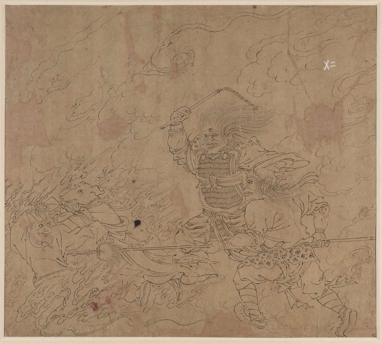 Album de thèmes taoïstes et bouddhistes : Recherche de la montagne : Feuille 42 - Unknown artist