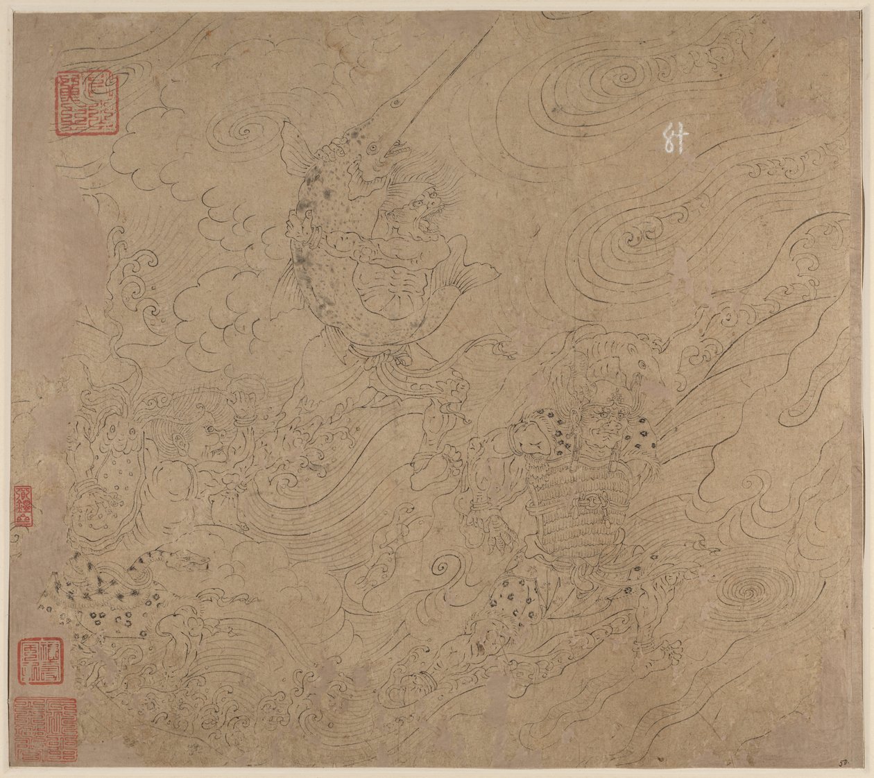 Album de thèmes taoïstes et bouddhistes : Recherche de la montagne : Feuille 50 - Unknown artist