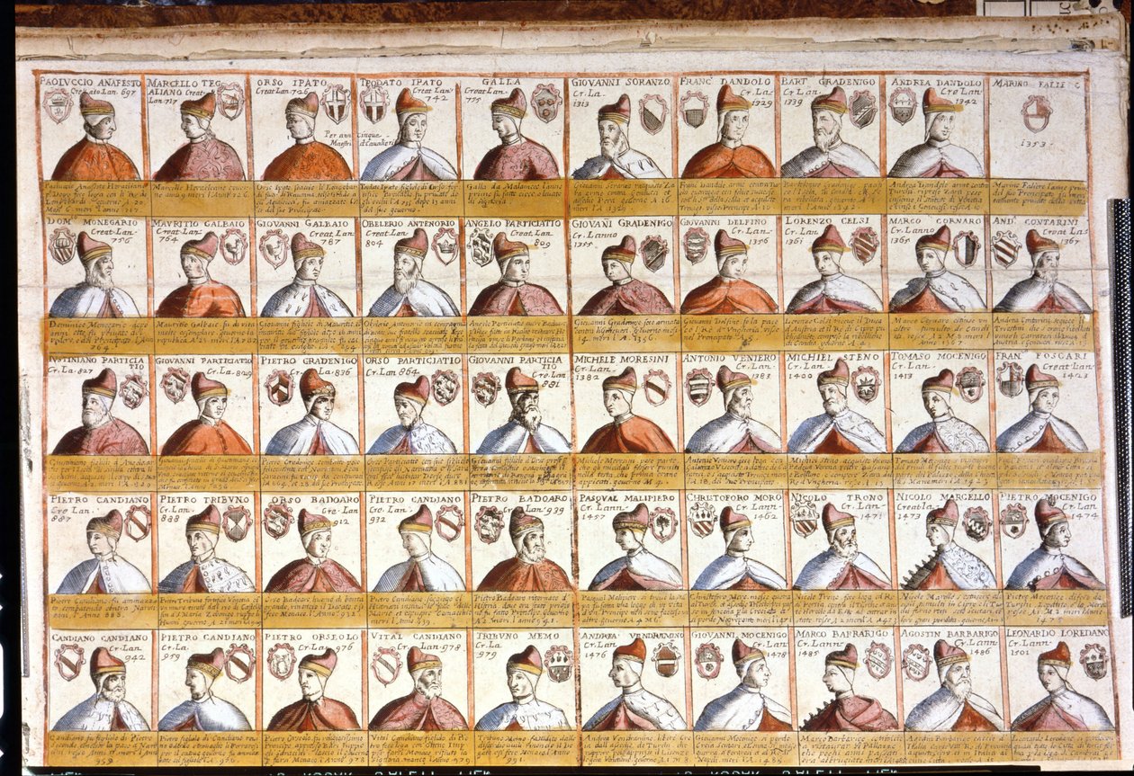 Tous les doges de Venise jusqu