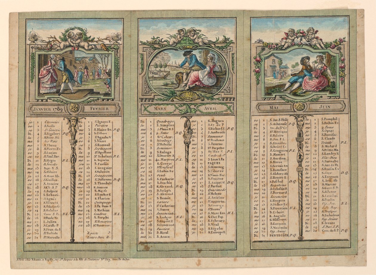 Almanach pour 1789 - Unknown artist