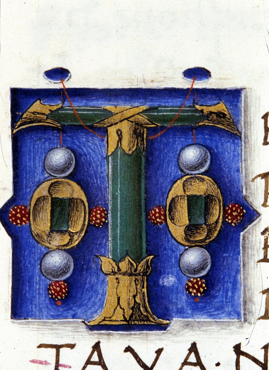 Alphabet : lettre T miniaturée - Unknown artist
