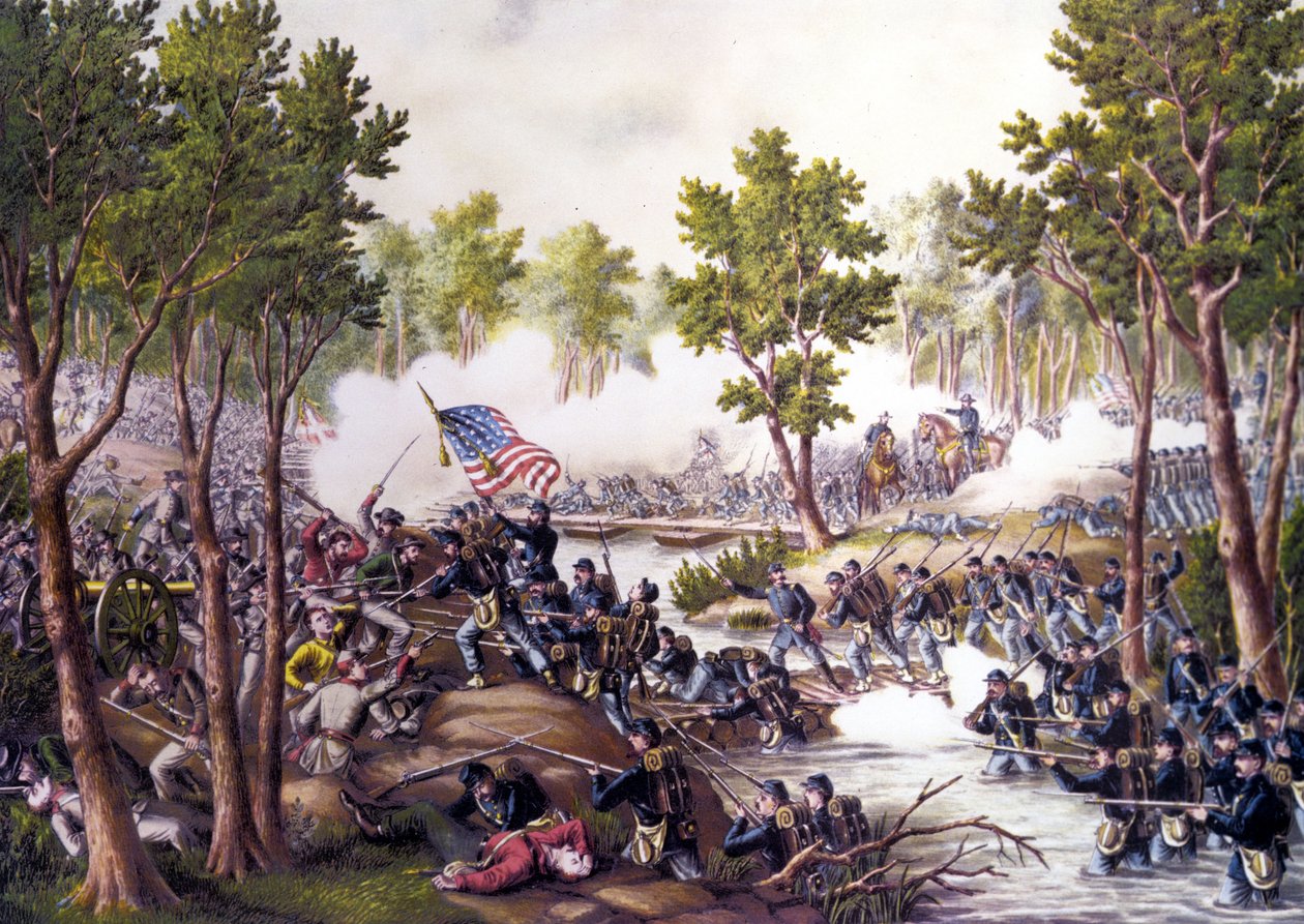 Guerre civile américaine (1861 - 1865) : Bataille de Spotsylvania Courthouse (Virginie) 08-21 mai - Unknown artist