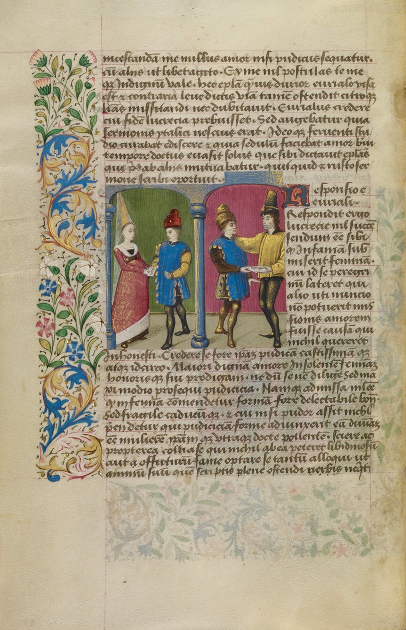 Un échange de lettres entre Euryale et Lucrèce - Unknown artist