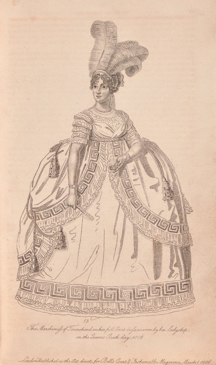 Anne Townshend, marquise Townshend en robe de cour complète - Unknown artist