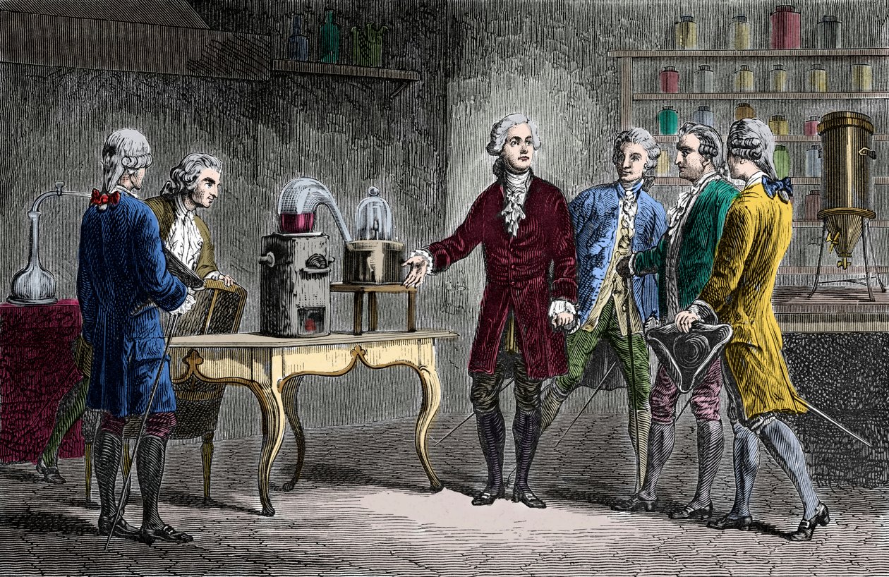 Antoine Laurent Lavoisier (1743-1894) exécute la décomposition de l