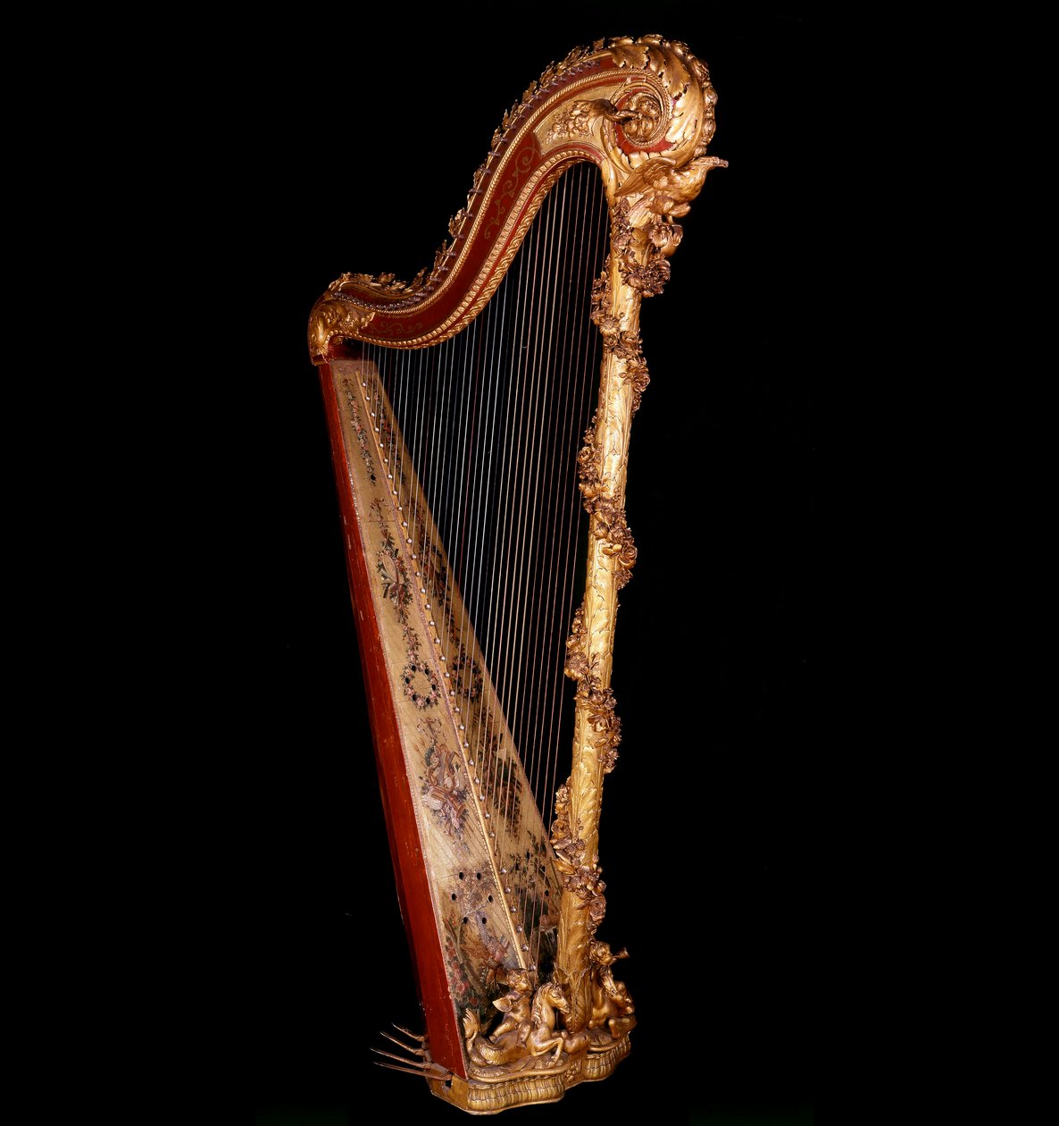 Art France : harpe de la reine de France Marie Antoinette (1755-1793) - Unknown artist
