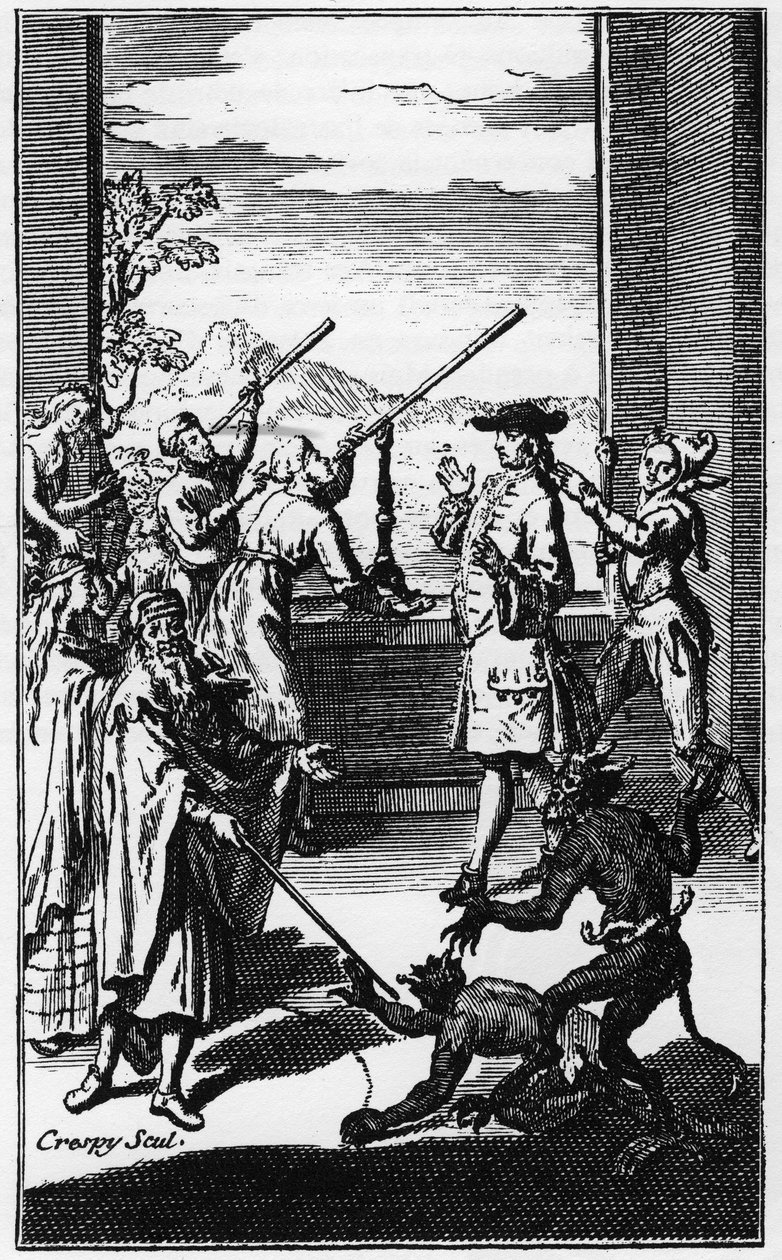 Astrologues regardant le ciel - Gravure dans « L
