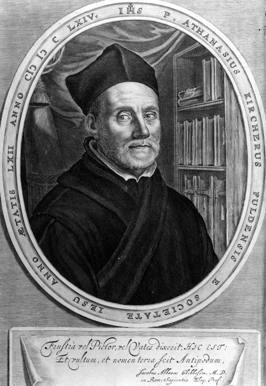 Athanasius Kircher (1601 - 1680), jésuite, orientaliste et érudit allemand - Gravure sd 18ème siècle - Unknown artist