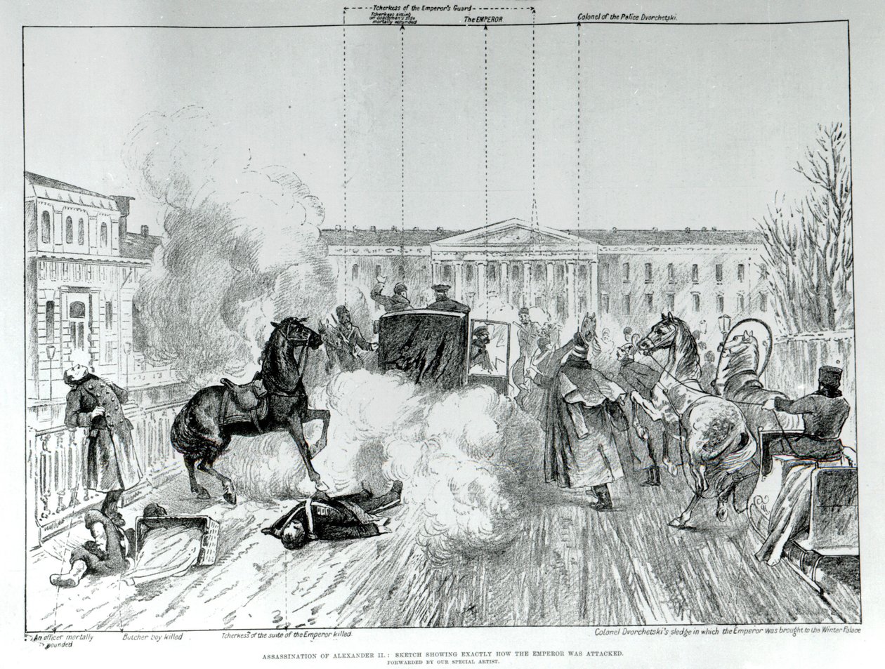 Attentat contre le tsar Alexandre II (1818 - 1881) en 1881 - Unknown artist