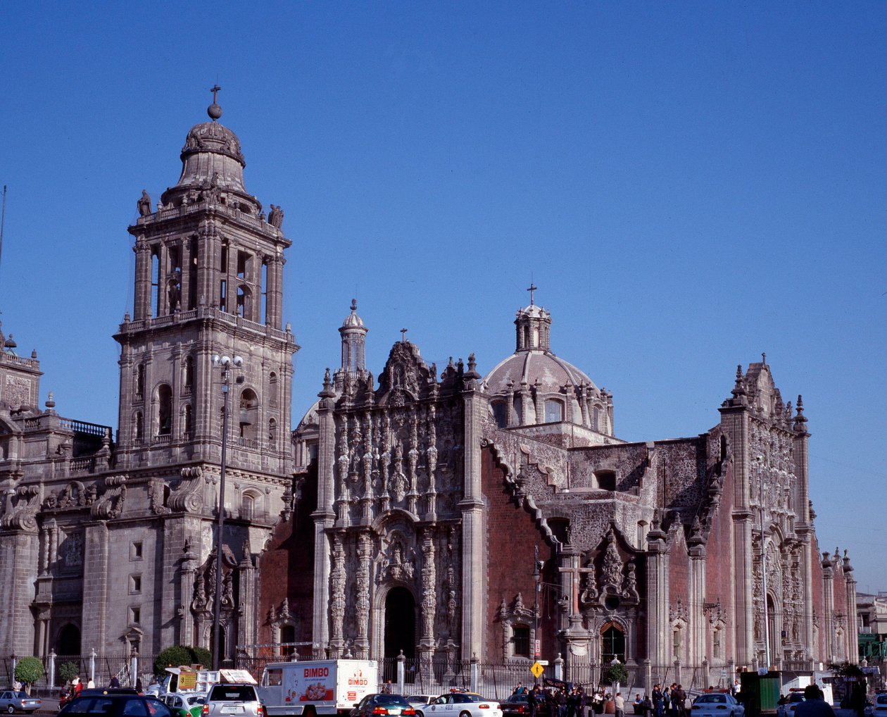 Art baroque : vue de la cathédrale métropolitaine de Mexico - Unknown artist