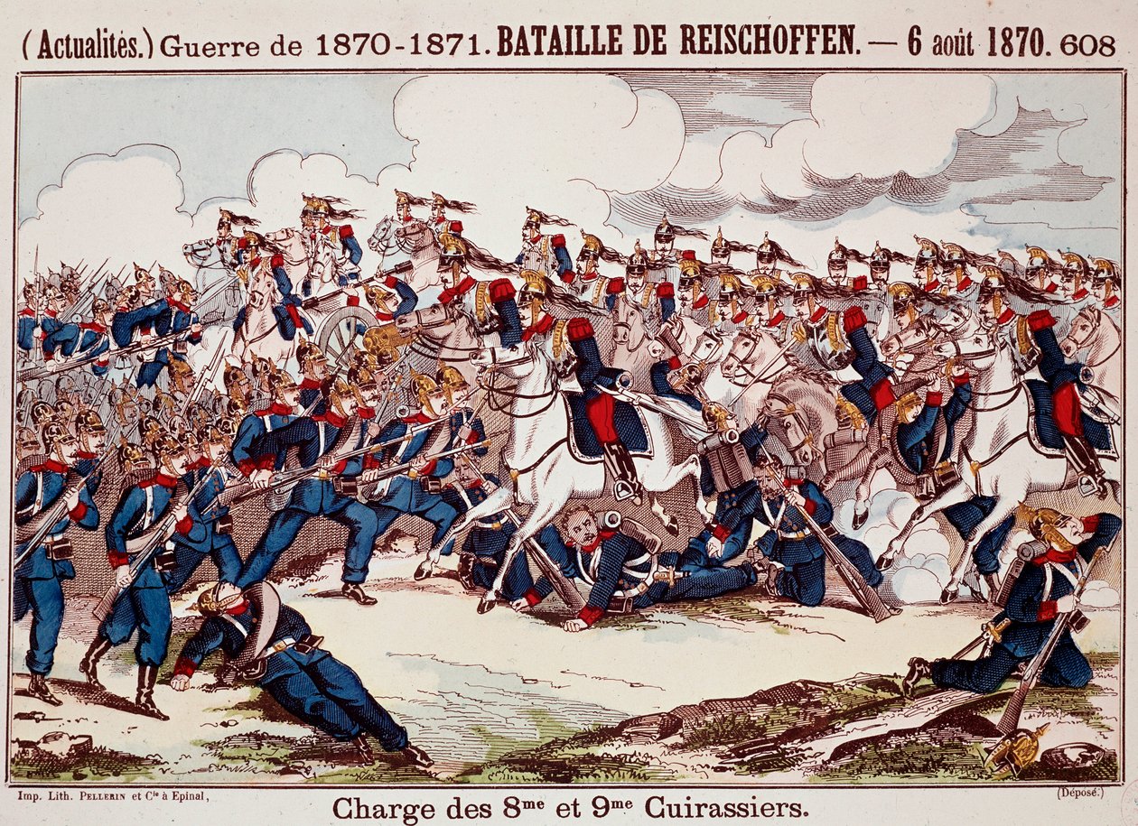 Bataille de Wörth, le 6 août 1870 au début de la guerre franco-prussienne (Gravure) - Unknown artist