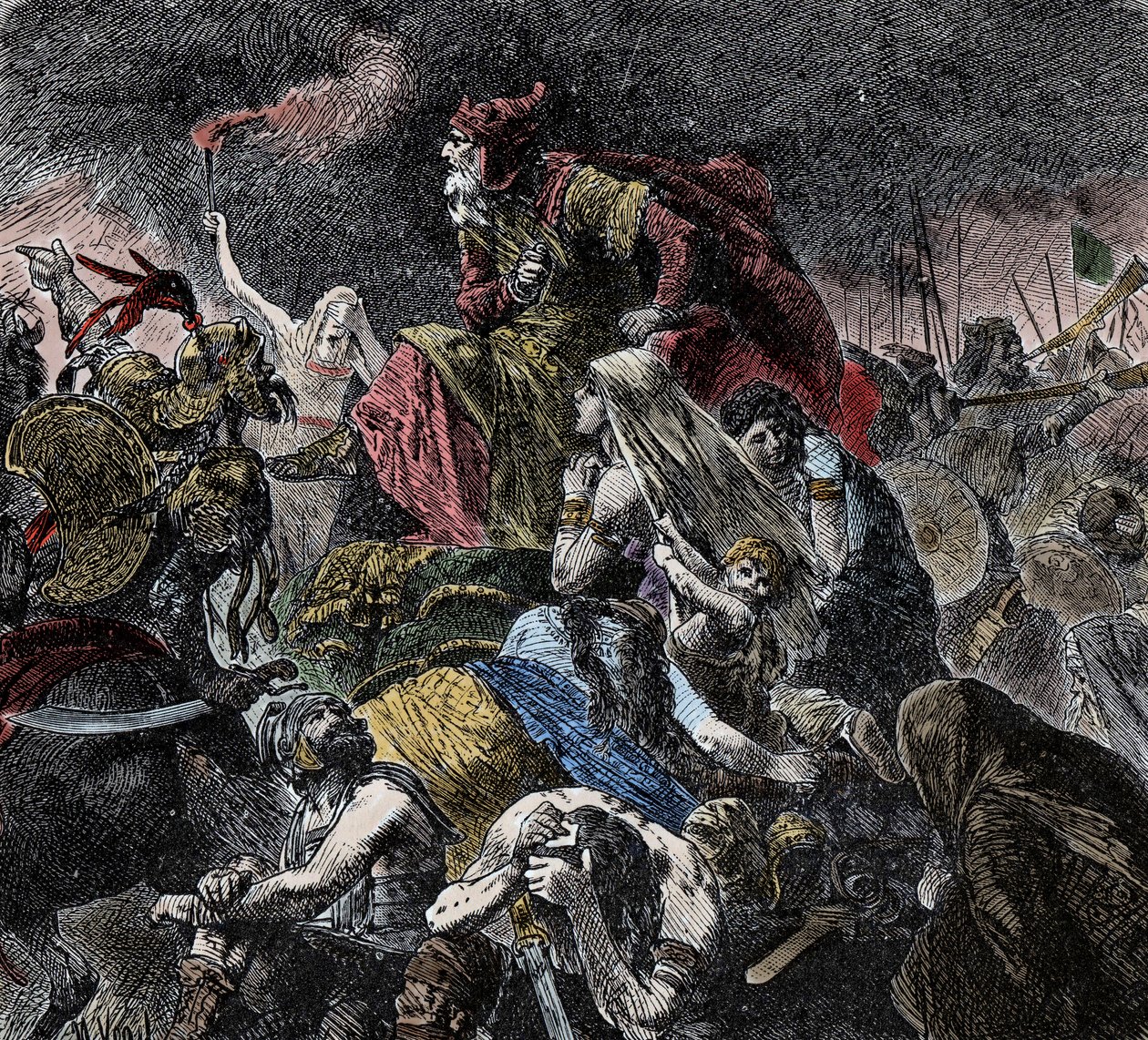 Bataille des Champs Catalauniques, où les Romains, les Francs et les Wisigoths réunis ont repoussé les Huns d