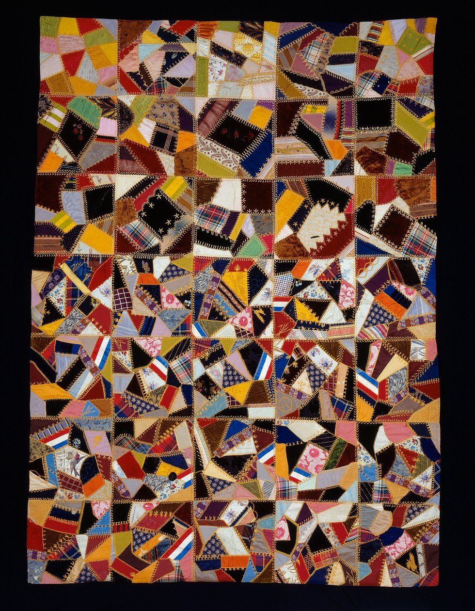 Couverture de lit (Crazy Quilt) - Unknown artist