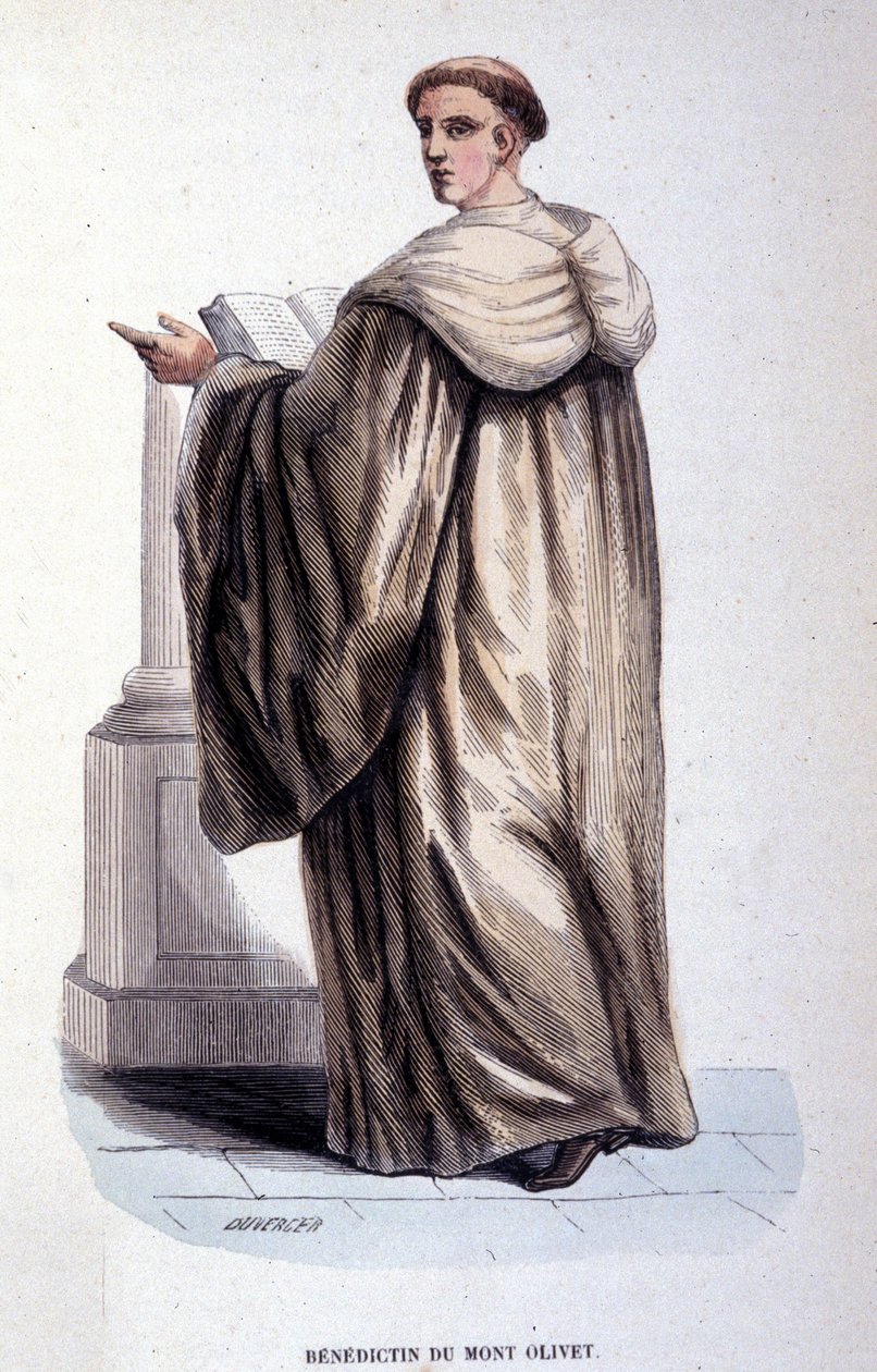 Bénédictin du Mont Olivet. Gravure d