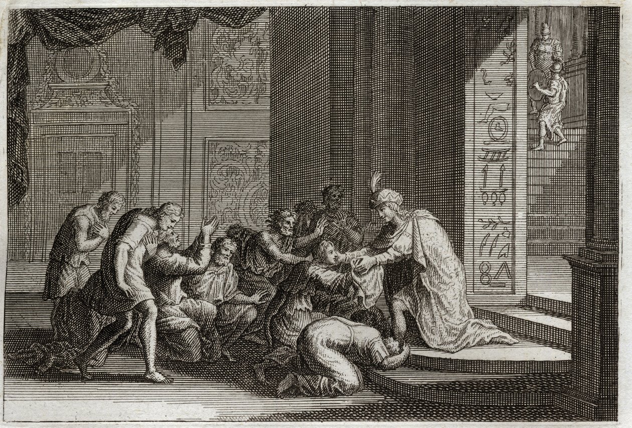 Bible de Royaumont, Ancien Testament : Joseph est reconnu par ses frères. Illustration de 1811. - Unknown artist