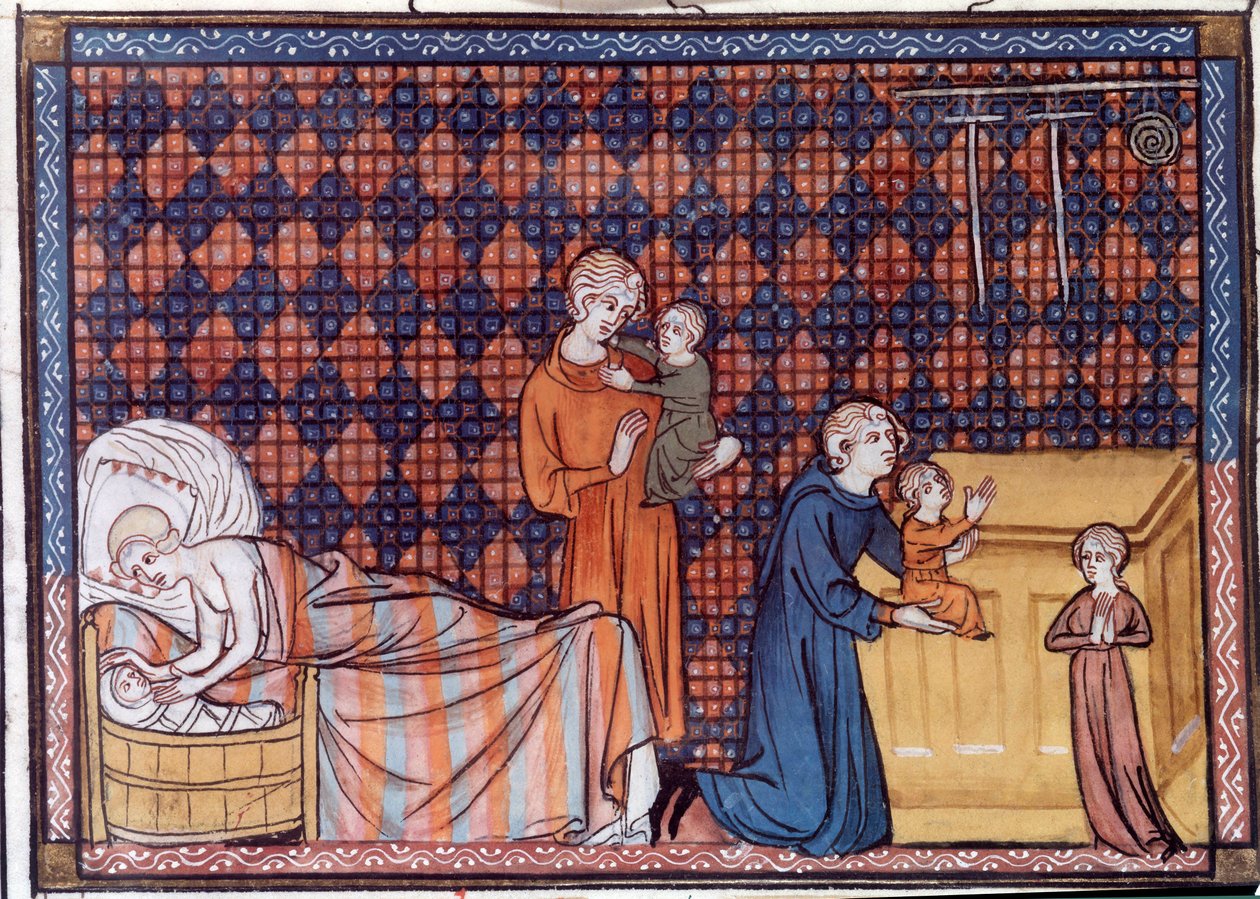 Naissance et éducation du roi de France Louis IX ou Saint Louis - Unknown artist