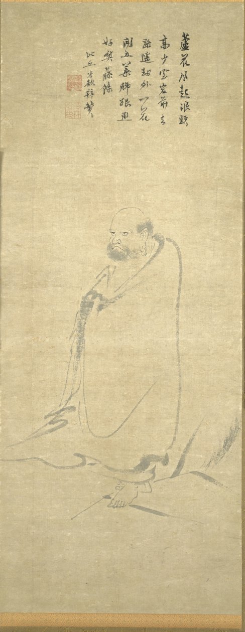 Bodhidharma traversant le Yangzi sur un roseau - Unknown artist