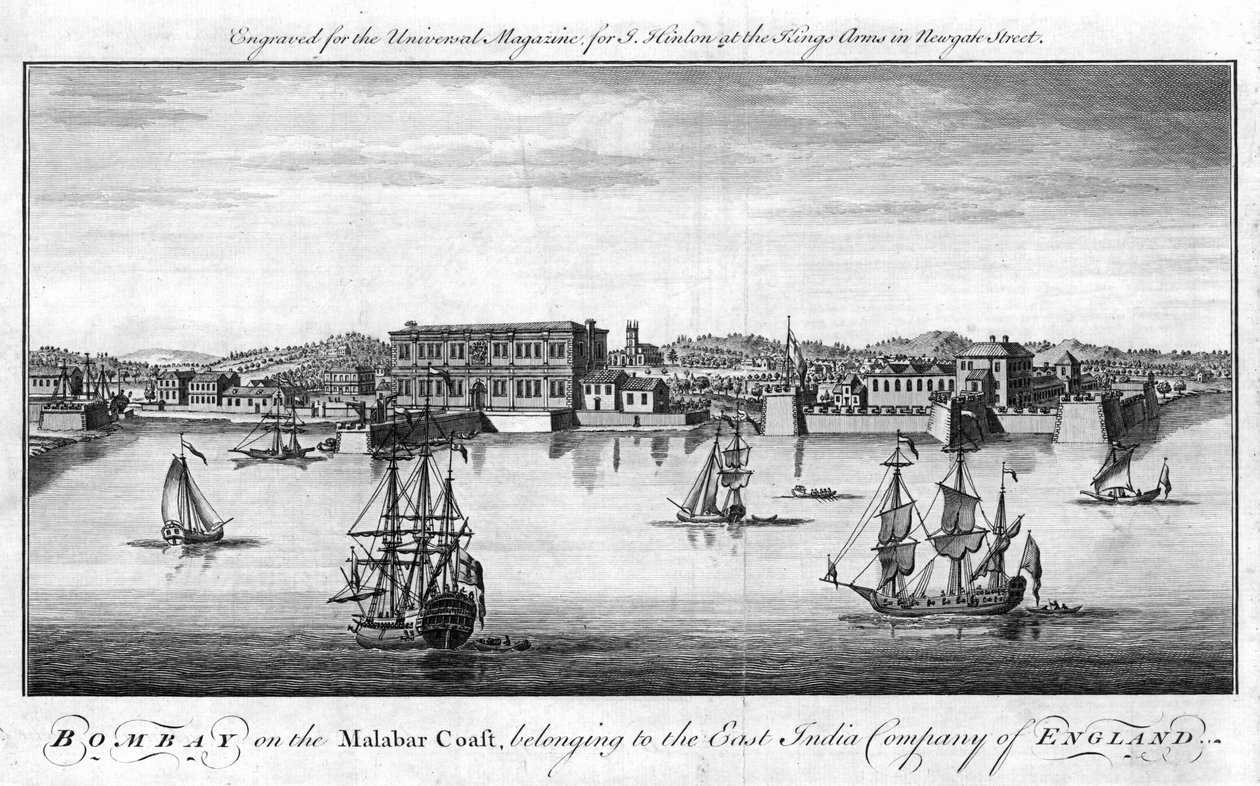 Bombay, port de la Compagnie des Indes orientales d