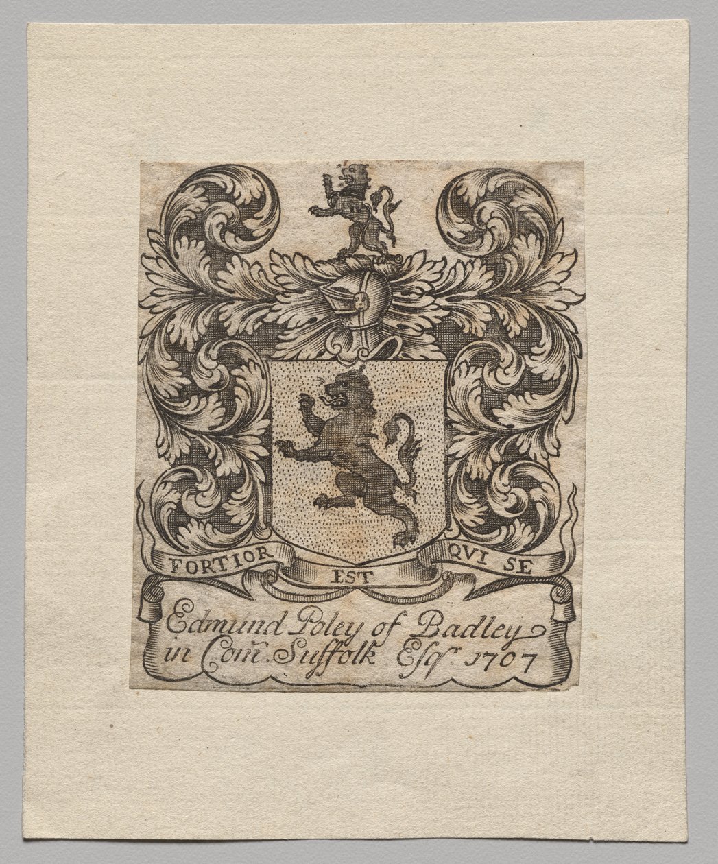 Ex-libris : Edmund Poley de Badley - Unknown artist