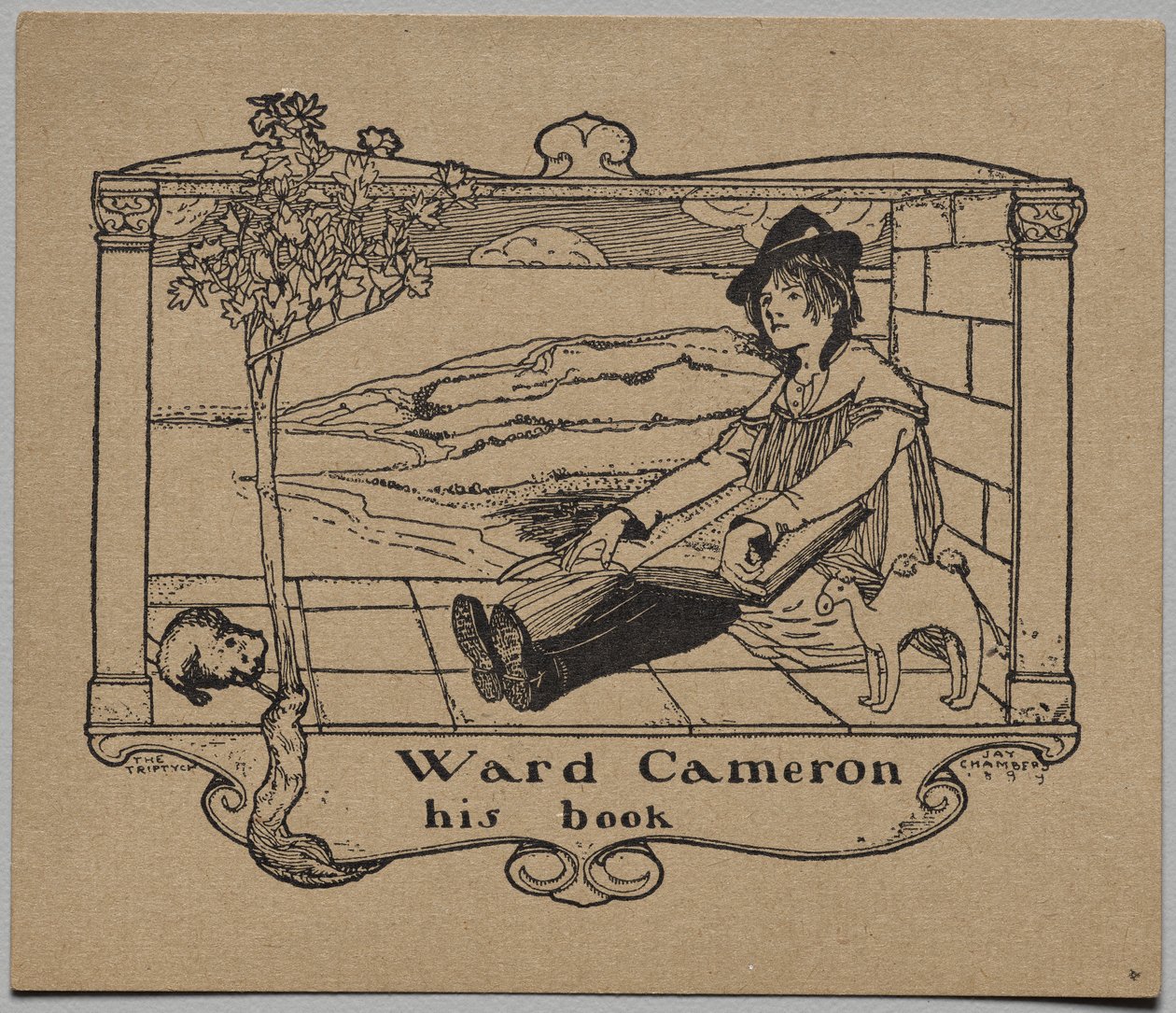 Ex-libris : Ward Cameron - Unknown artist