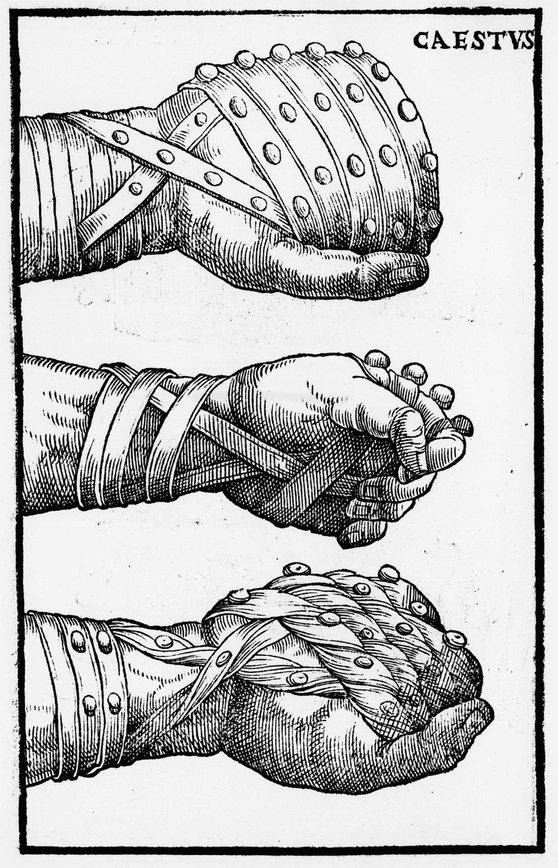 Gants de boxe - dans « Hieronymi Mercurialis de Arte Gymnastica », édition de Venise - Unknown artist