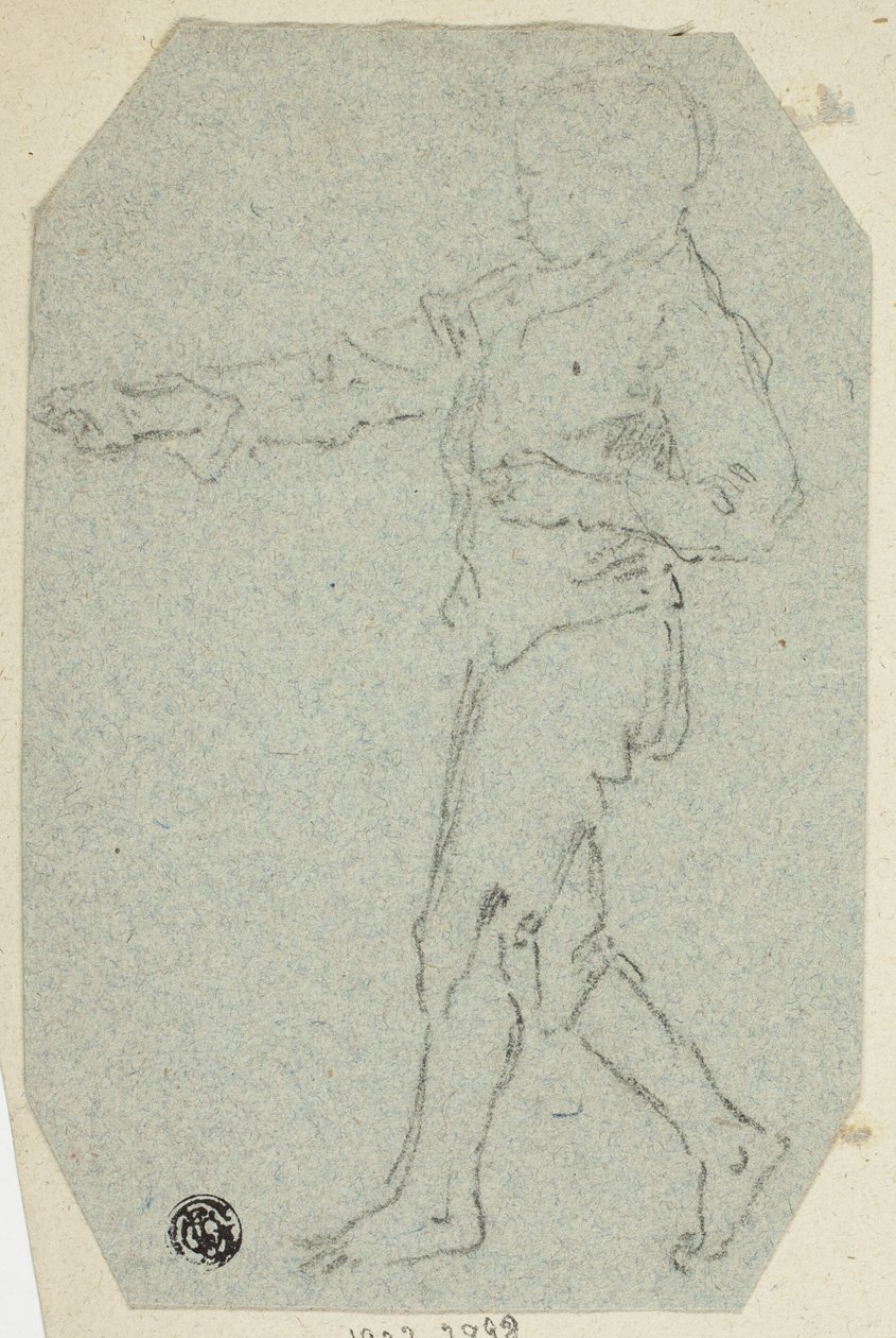 Garçon marchant de profil - Unknown artist